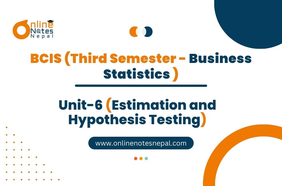 Unit VI: Estimation and Hypothesis Testing